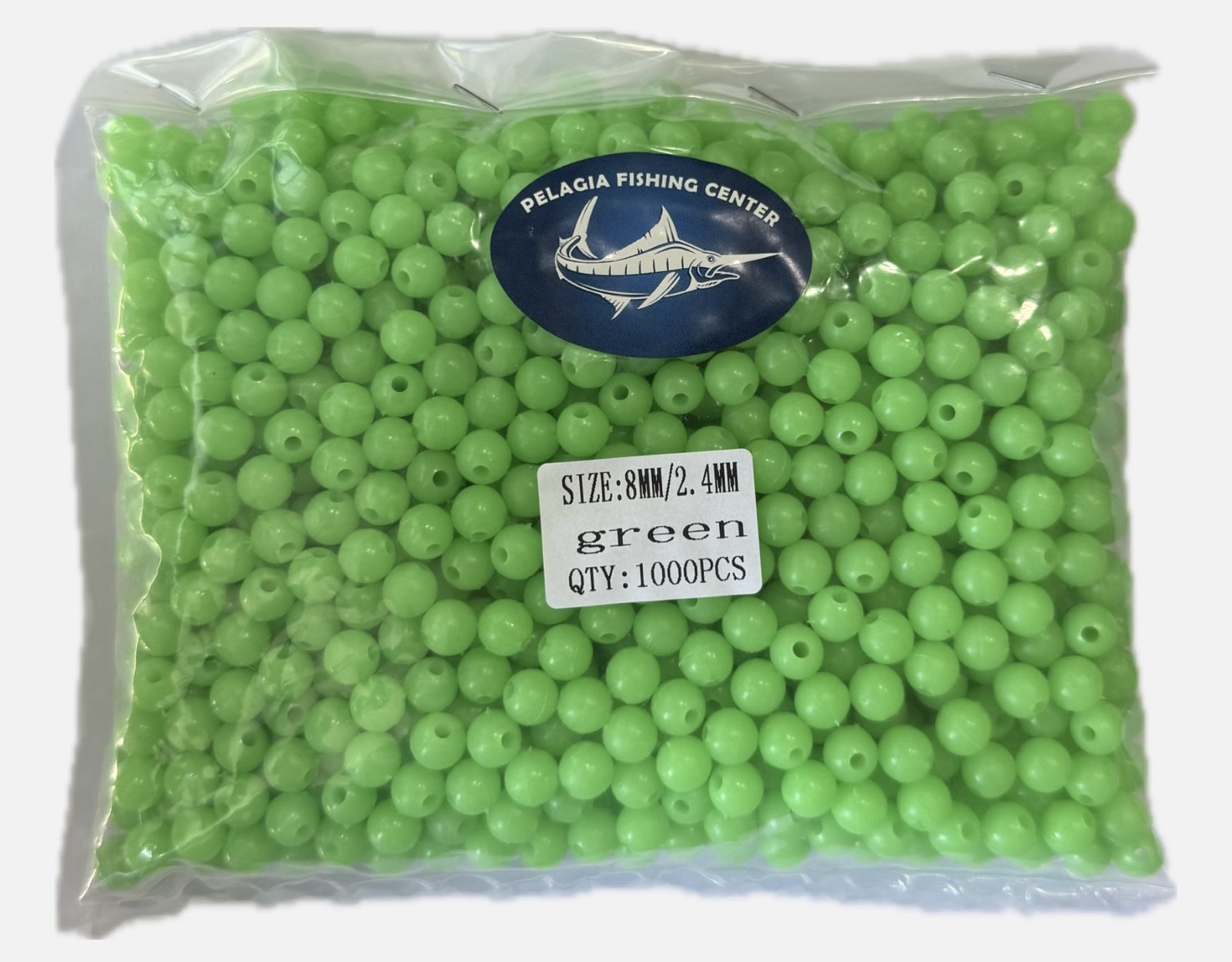 Χάντρες πράσινες φωσφορούχες 1000τμχ